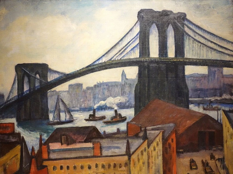1884-Samuel Halpert - Veduta del ponte di Brooklyn - Brooklyn Museum